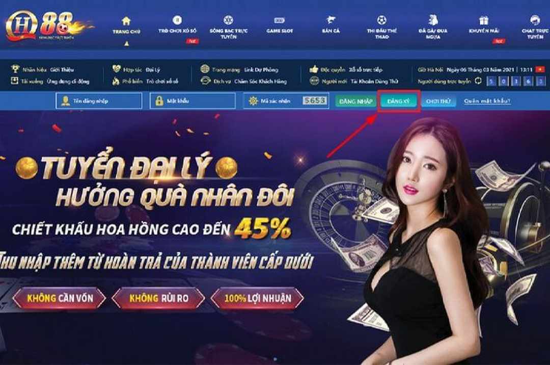 Website của nhà cái QH88 sở hữu thiết kế giao diện khá mới mẻ