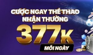 CƯỢC NGAY THỂ THAO - NHẬN THƯỞNG 377K MỖI NGÀY